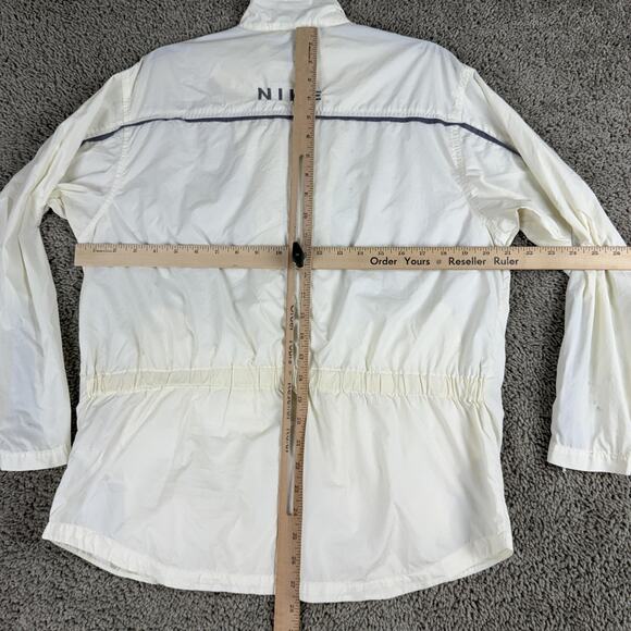 Nike Jacket Womens Small White Full Zip Windbreaker Track Running Coat - Picture 11 of 15